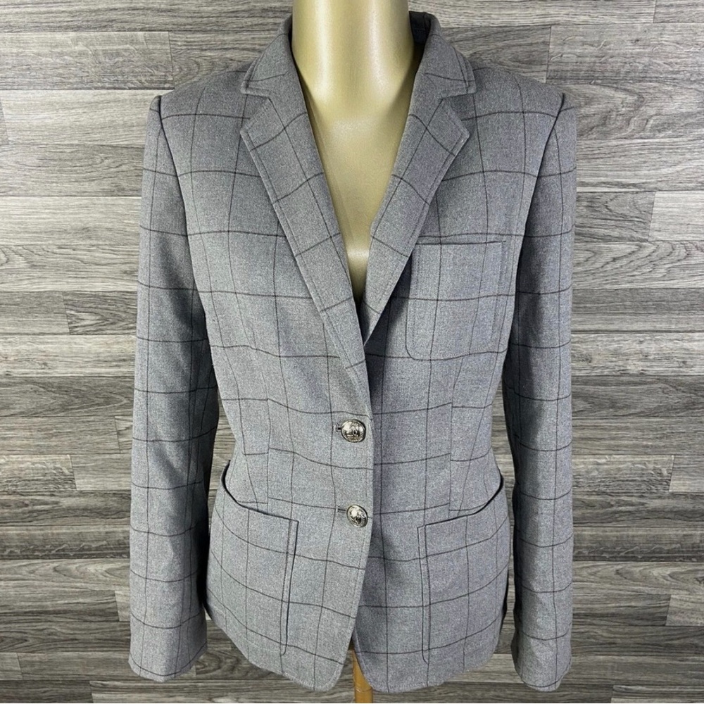 Tommy Hilfiger Gray Plaid Women's Blazer